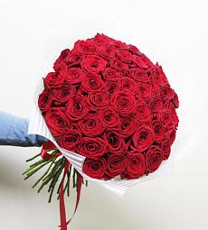 Букет из 51 красных роз "I LOVE YOU"