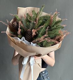 Композиция "Зимний вайб" из нобилиса и грин белл