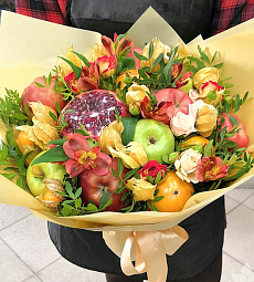 Букет из фруктов и цветов "Осень"