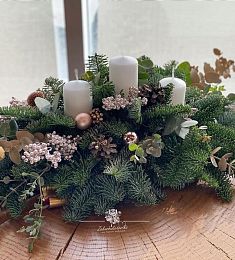 Настольный букет из натурального нобилиса 